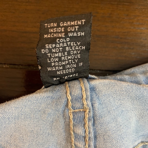 Ashley Stewart’s Light Blue Denim Jeans with front tie-up leg design, Size 16 - Picture 7 of 7